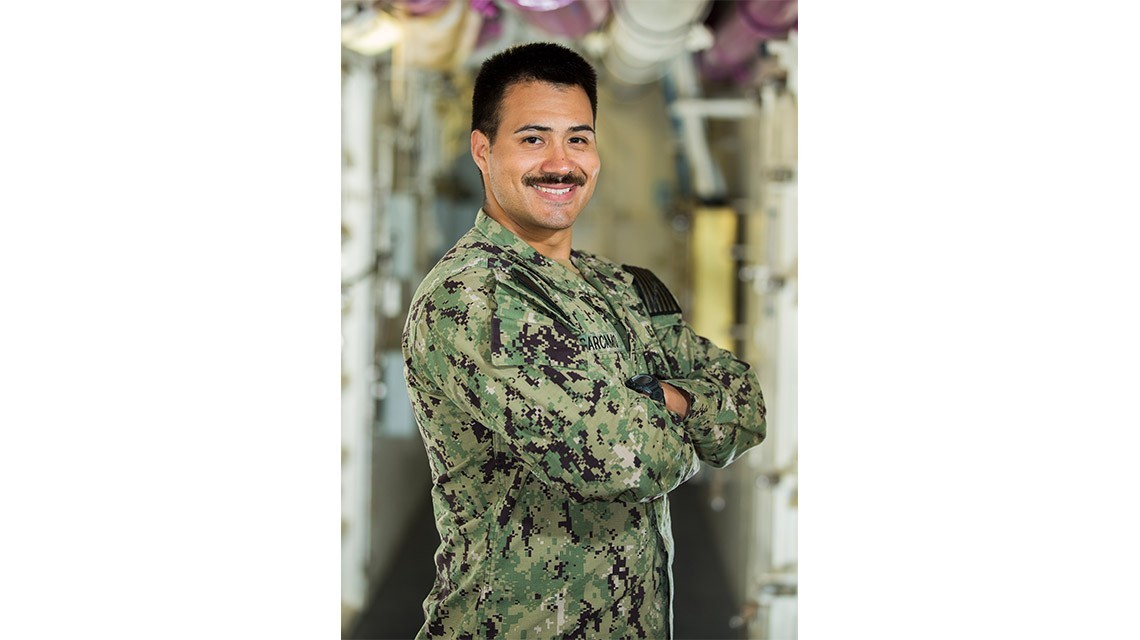 Orlan Garcamo wearing his uniform