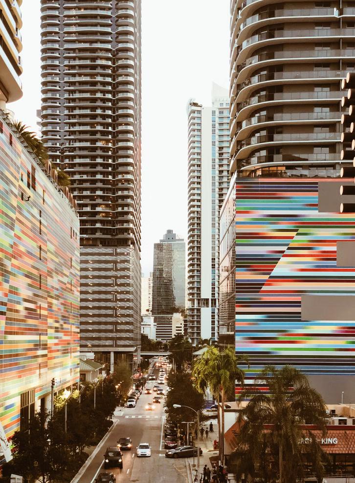 Una hermosa foto de Brickell, un barrio de Miami.