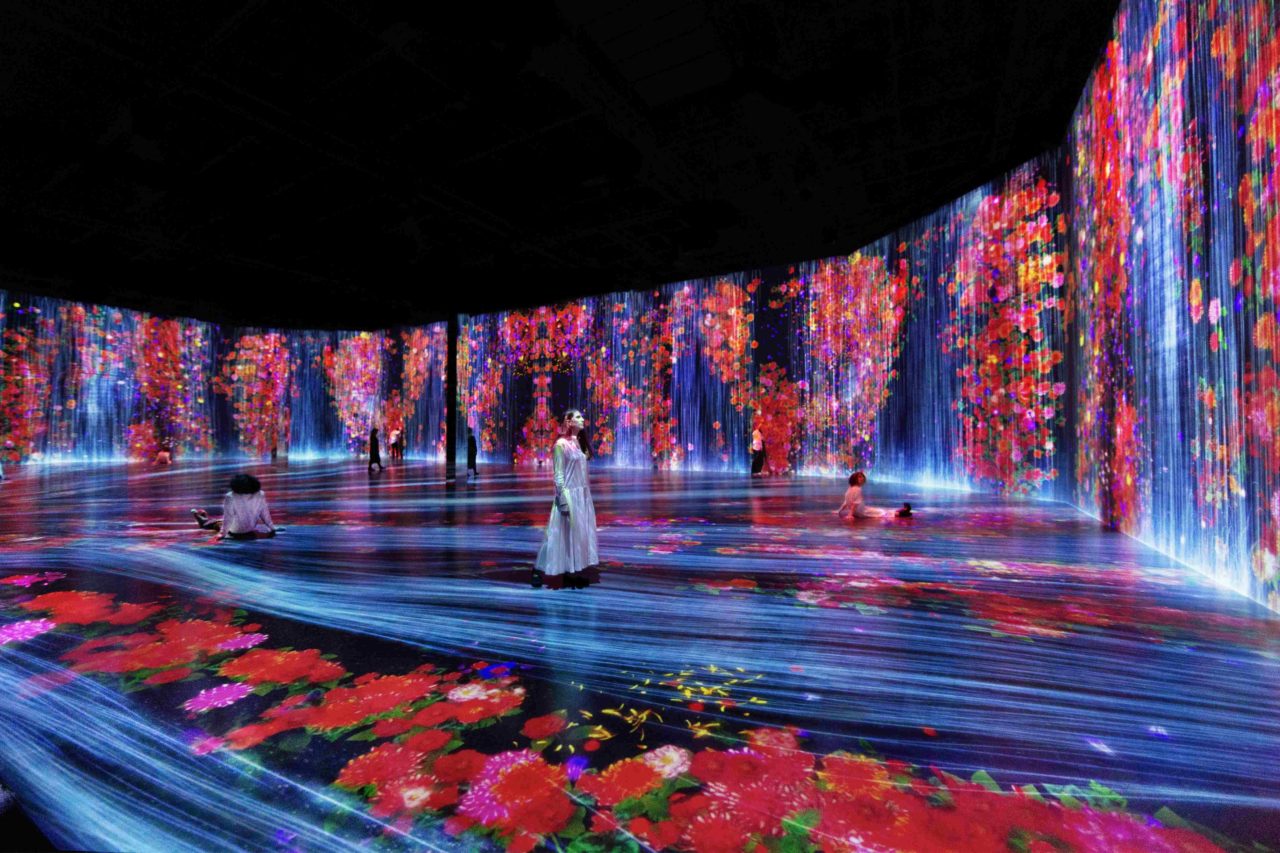 superblue-teamlab-flowers y personas no pueden ser controladas pero viven juntas