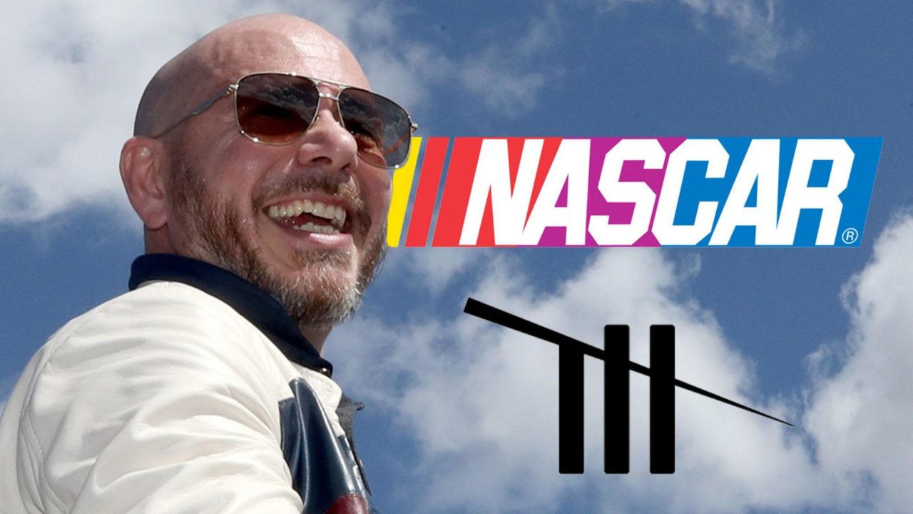 Pitbull and NASCAR sign