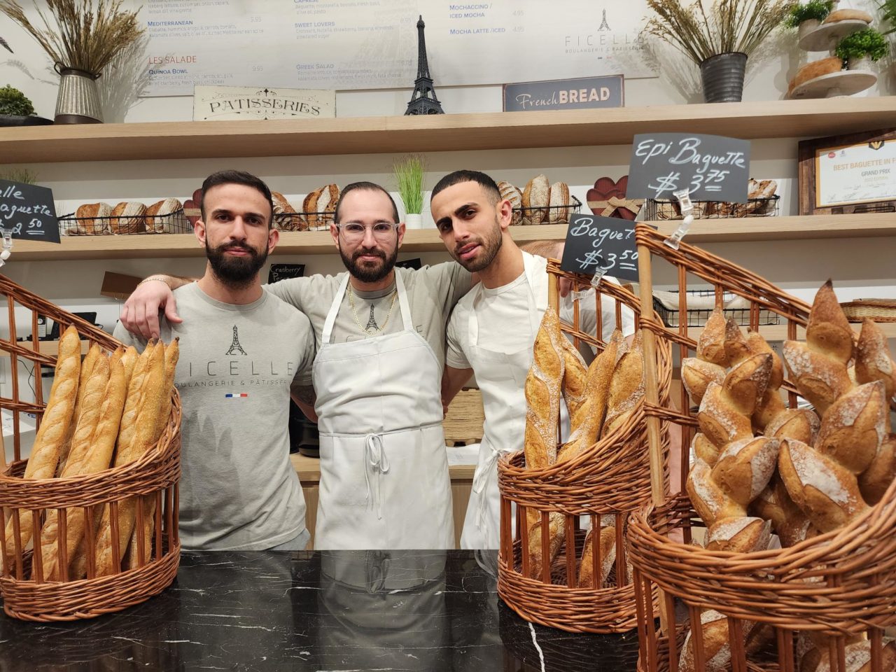 Anthony Rizk, Olivier, and Dimitri of Ficelle Boulangerie & Patisserie