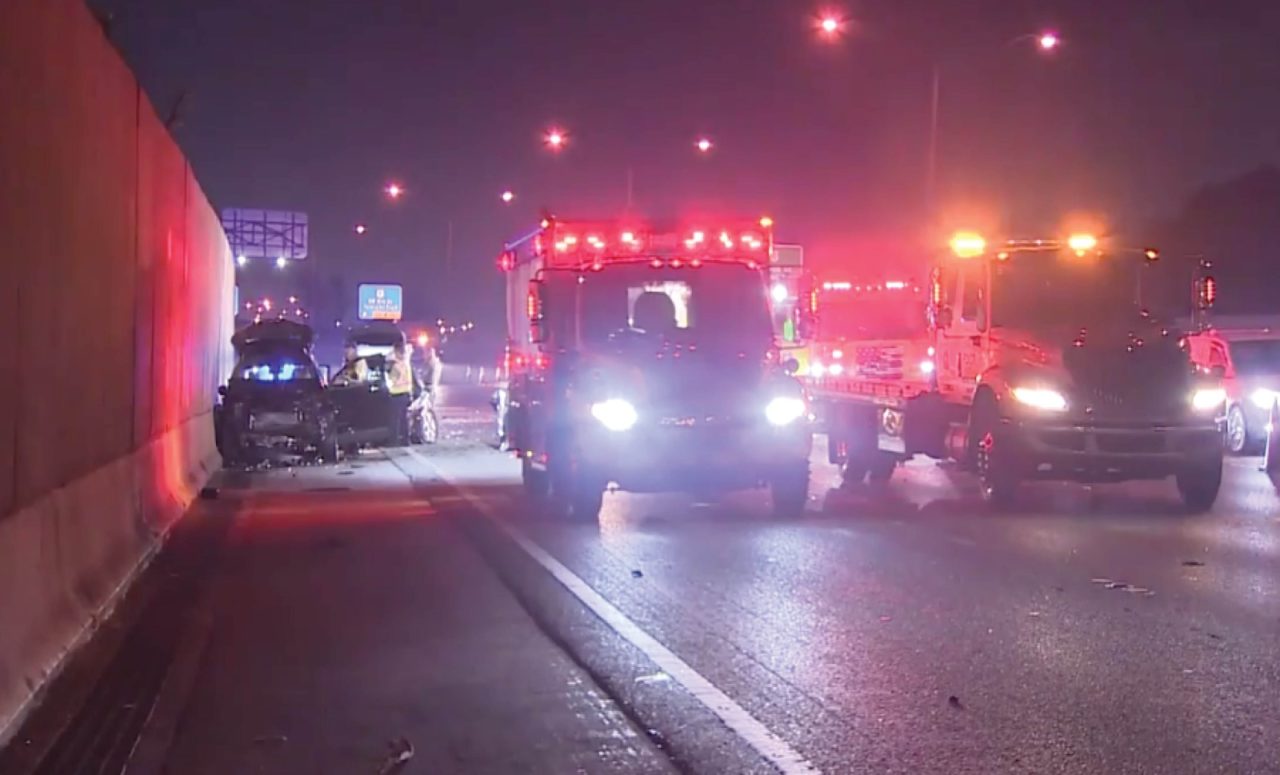 Ambulance at the crash site