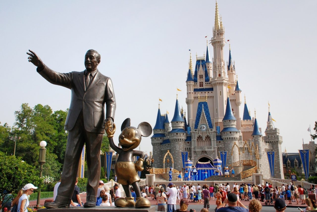 Walt Disney statue in Disney World