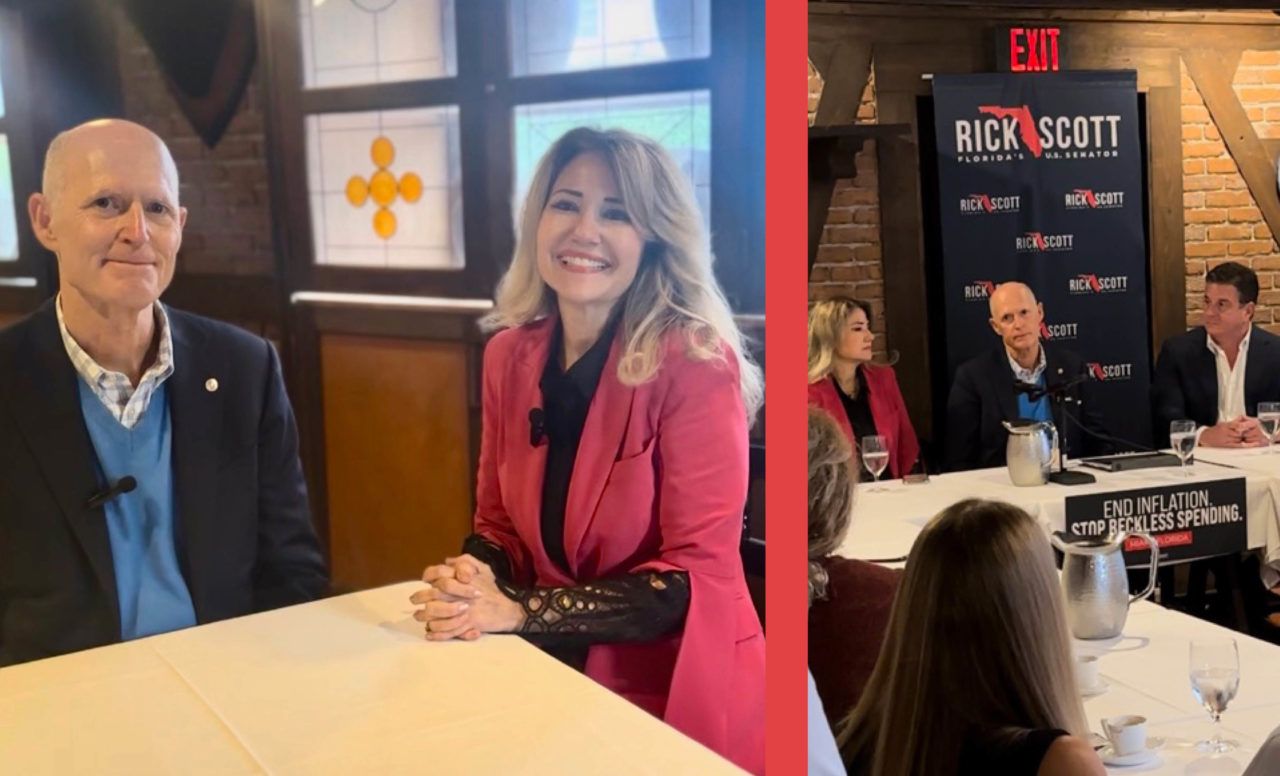 SENATOR RICK SCOTT AND LLILAM M. LOPEZ Calle Ocho Round table