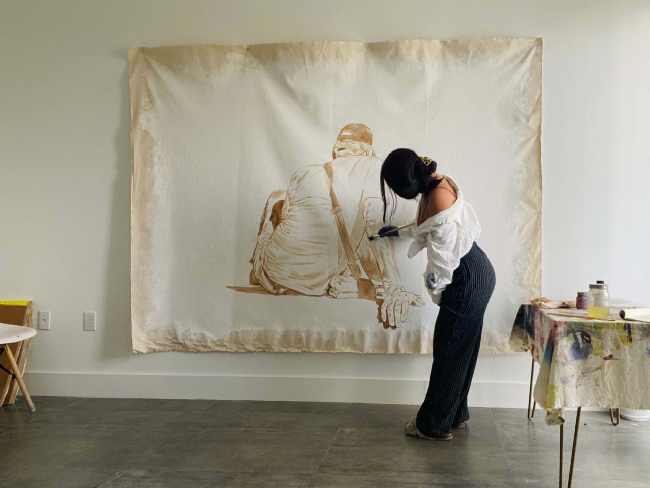 Alejandra Estefania painting