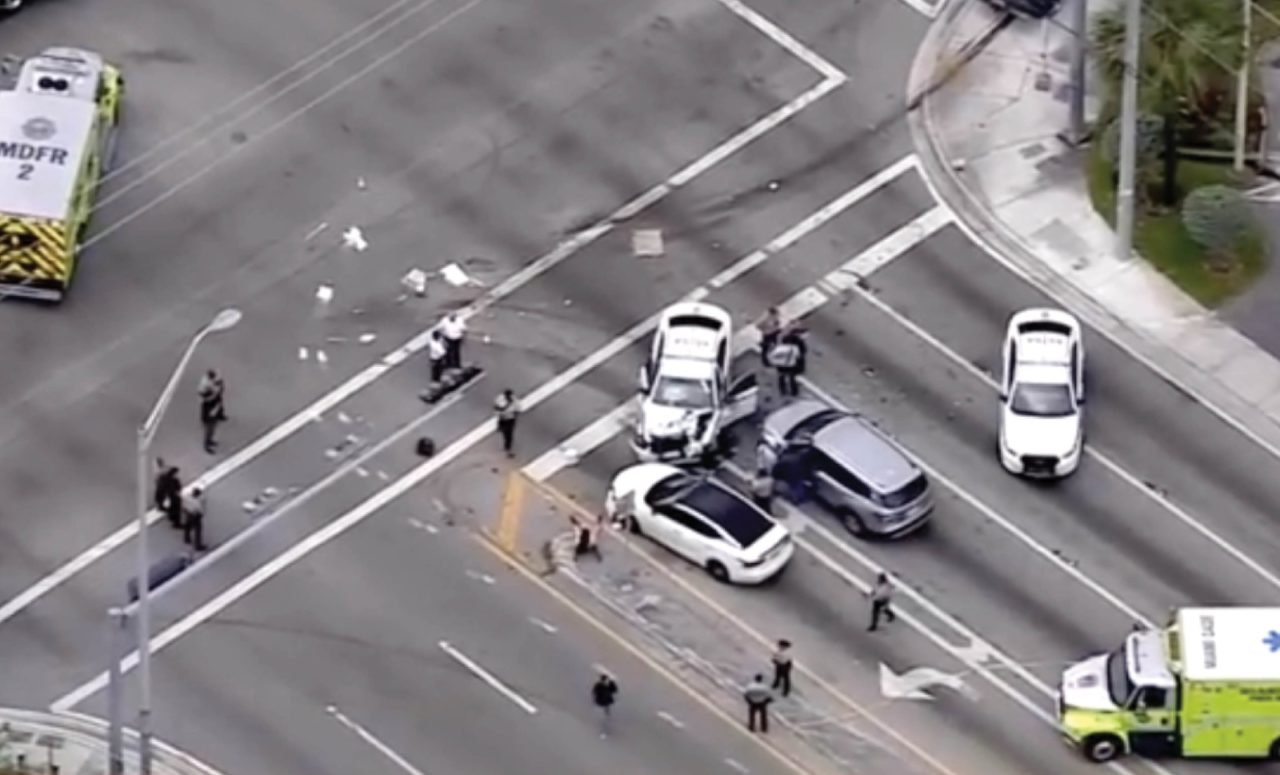 Multiple car crashed