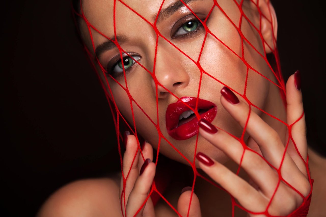 Rostro de mujer hermosa de cerca