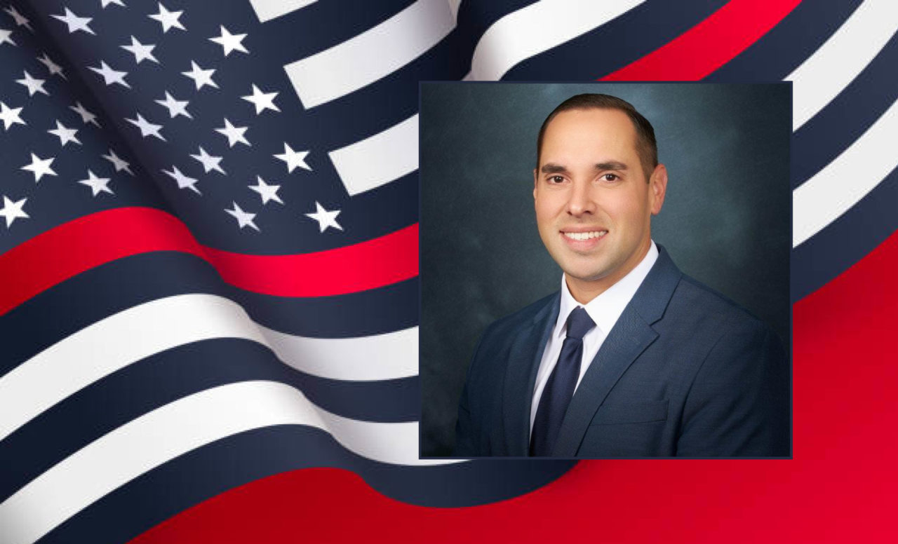 Picture of a man with a flag