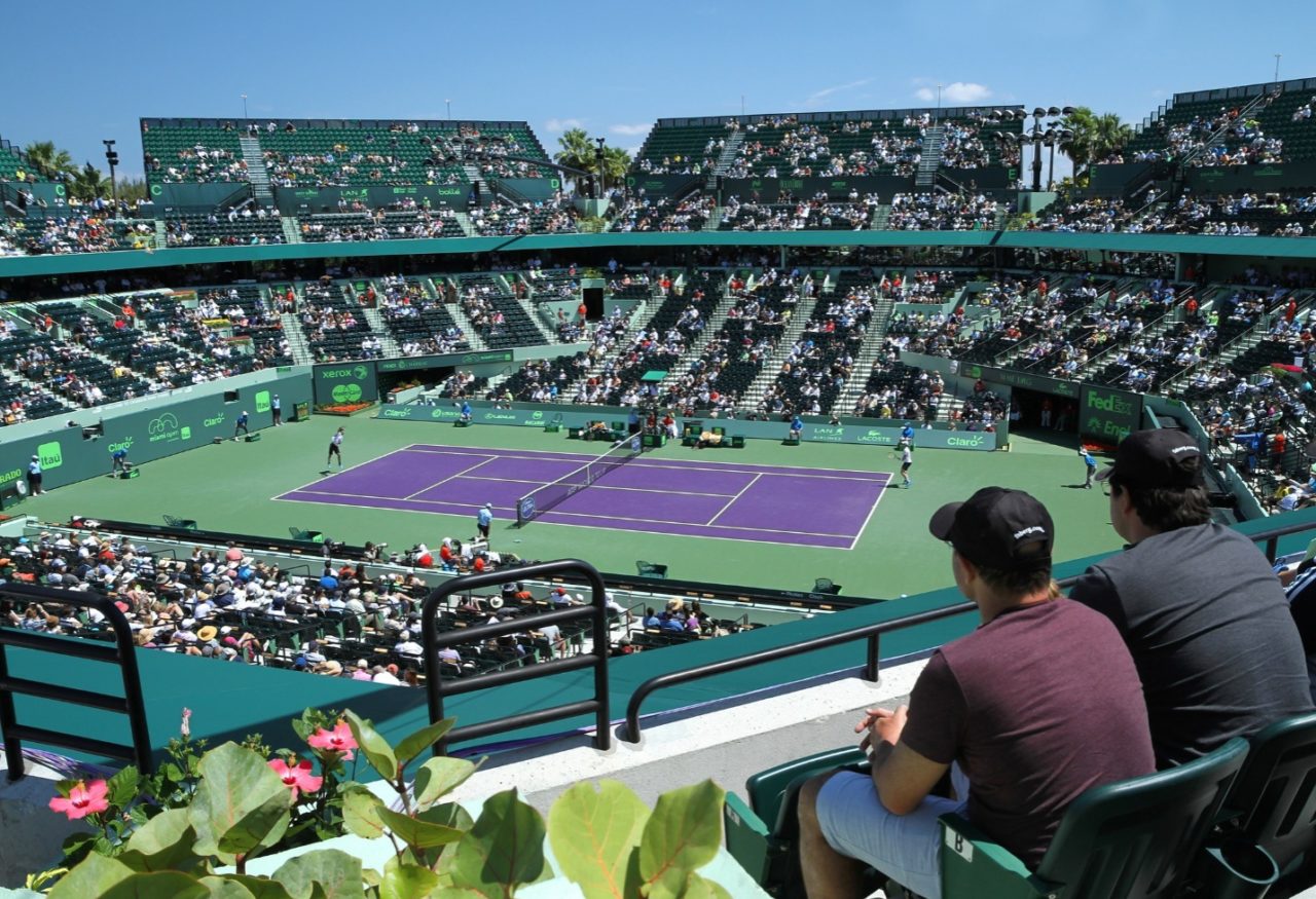 Audience watching the Miami Open Tournament