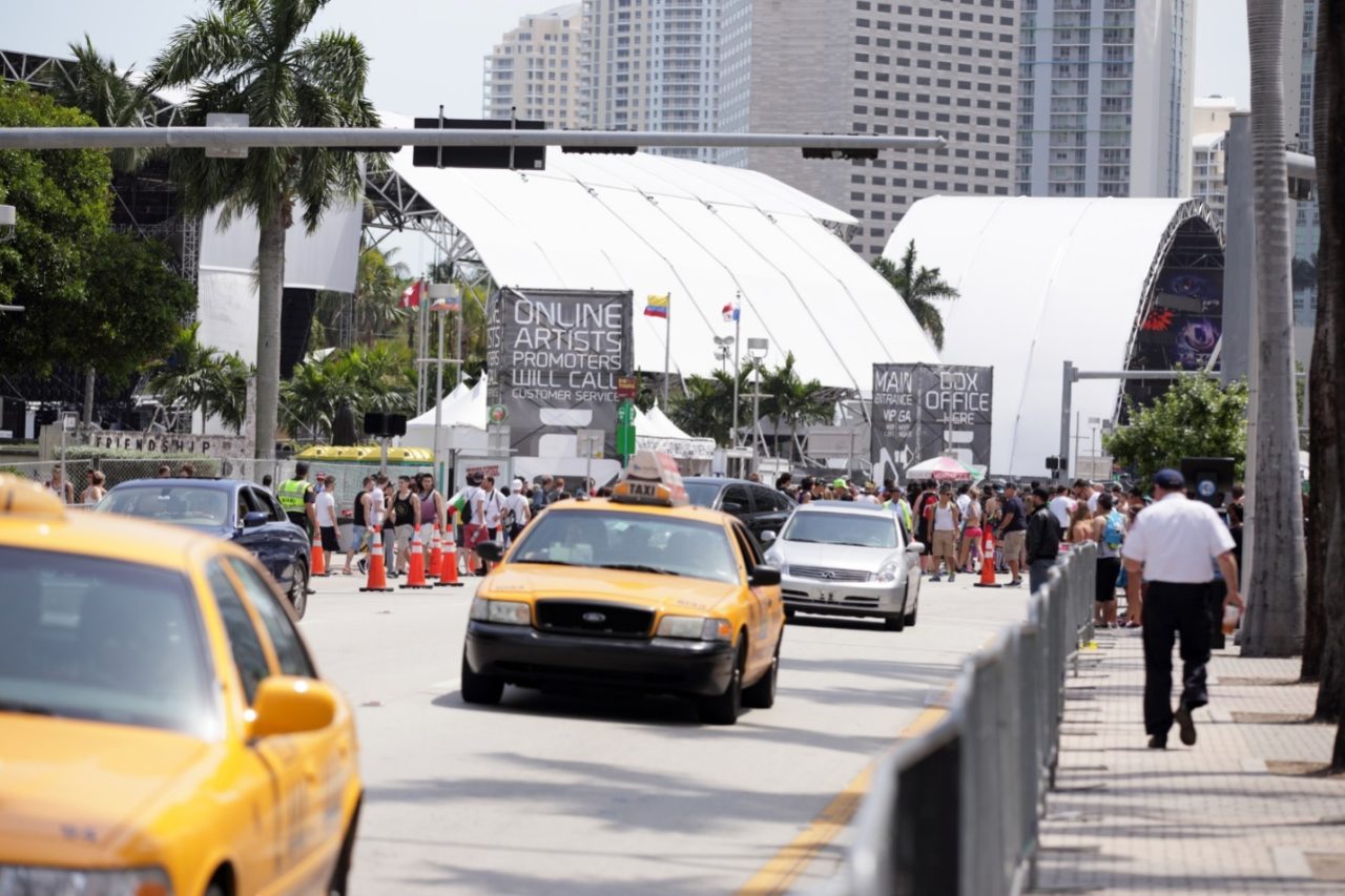 la sede del Ultra Music Festival en el centro de Miami