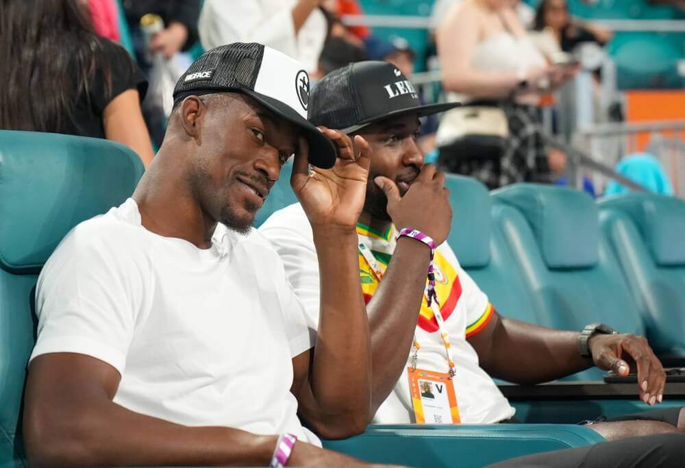 Jimmy butler of Miami heat posing for picture