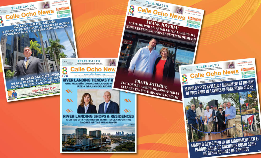 Una pila de periódicos Calle Ocho News