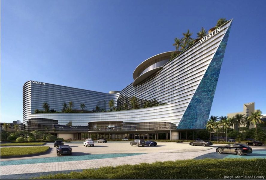 Imagen de un hotel alto y moderno