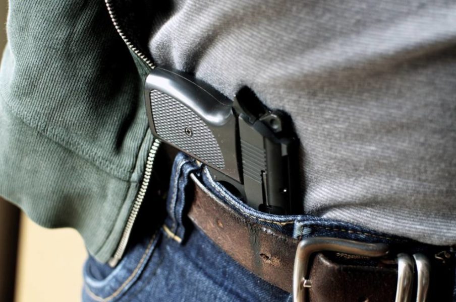 Male with the concealed weapon