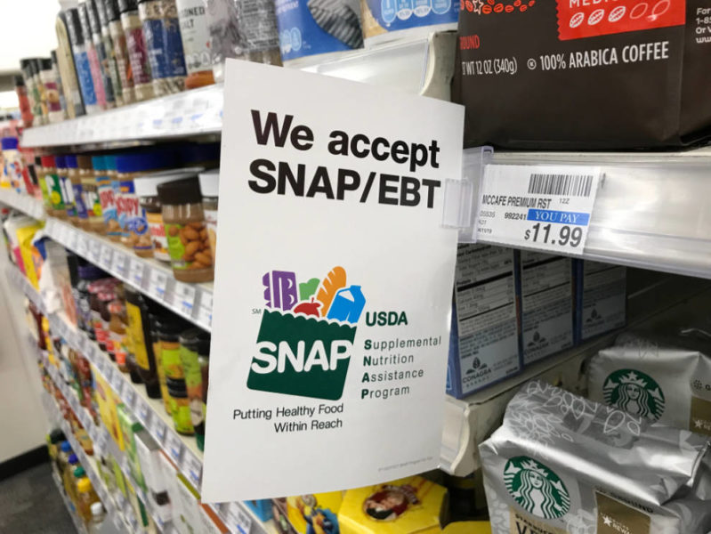 Acceptance banner of Food Stamps in isle