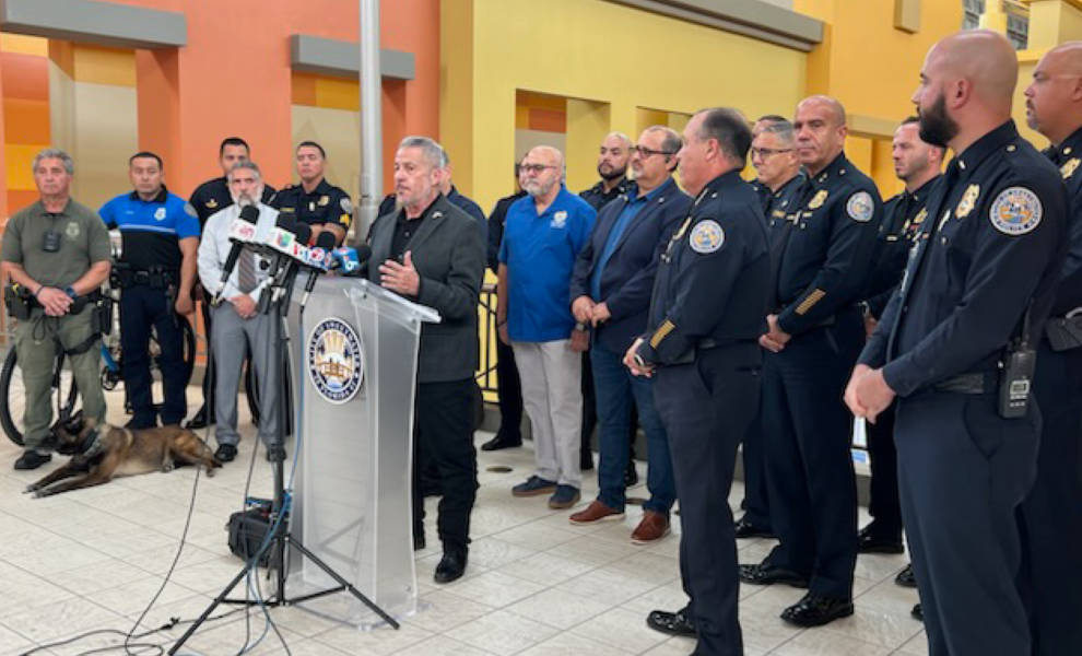 Jose "Pepe" Diaz and staff in Dolphin Mall