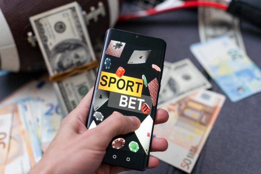 A person using a sports betting app