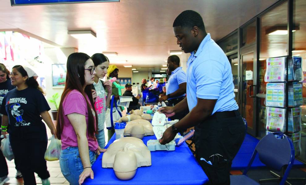 CPR training in community health fair