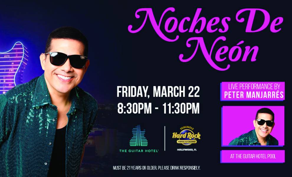 Peter Manjarres Live Performance on Nochas De Neon Pool Party