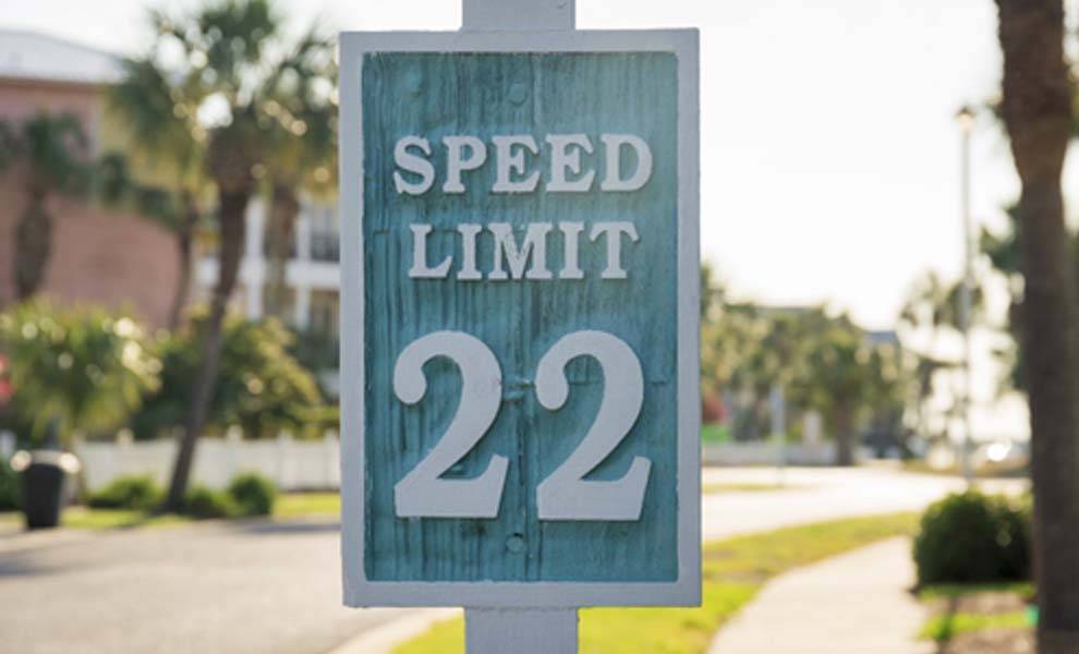 a speed limit sign