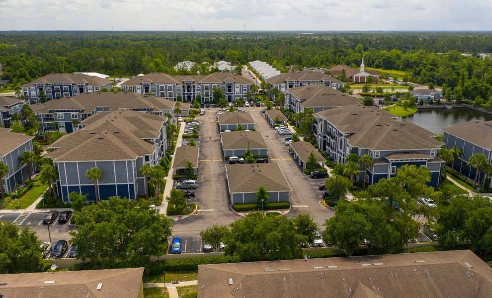 an aerial view of housing in Florida