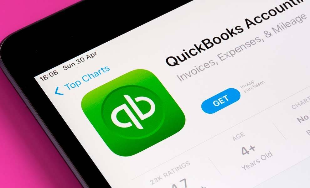 QuickBooks accounting app on iPad: Manage finances, track expenses, and access reports on the go.