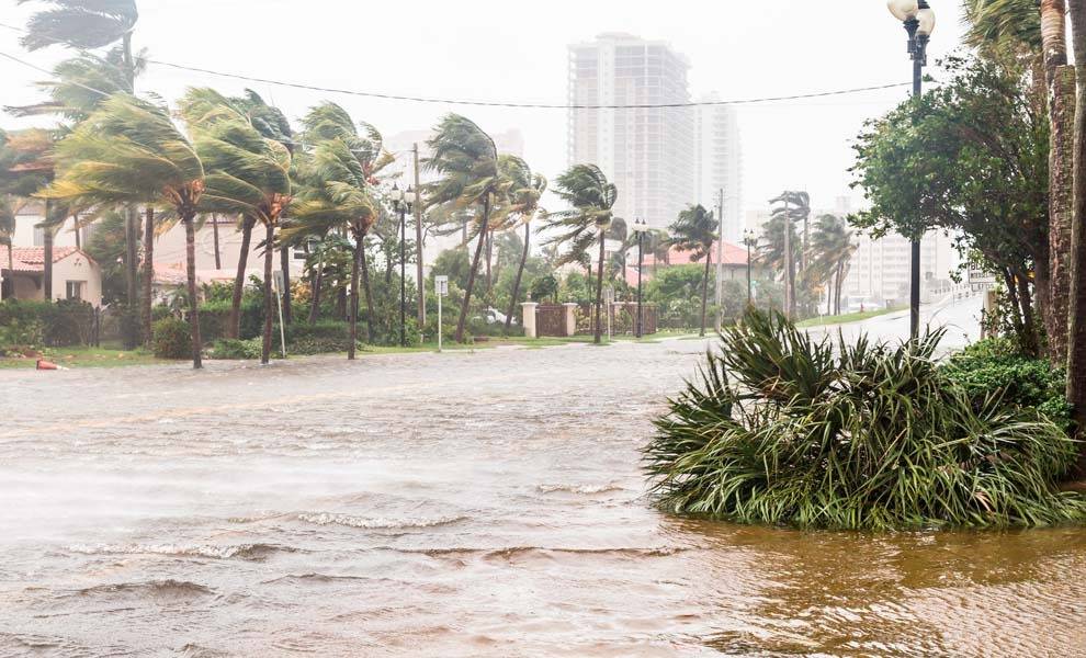 Hurricane Harvey wreaking havoc in the USA, causing widespread destruction and flooding.