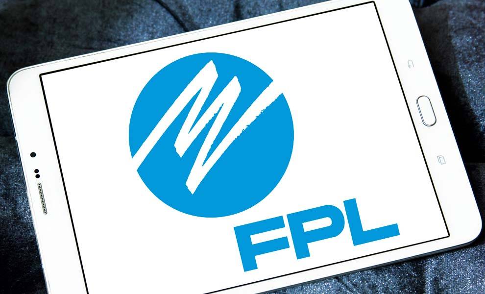 Tablet with logo for FPL.