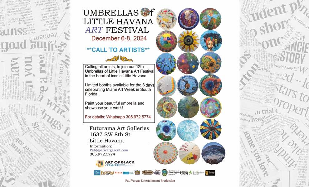 Cartel del Festival de Arte Paraguas de la Pequeña Habana.