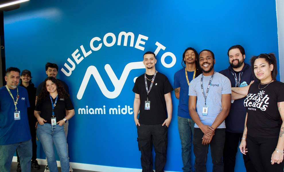 Staff at the newly opened Ayr Wellness Dispensary in Midtown Miami.