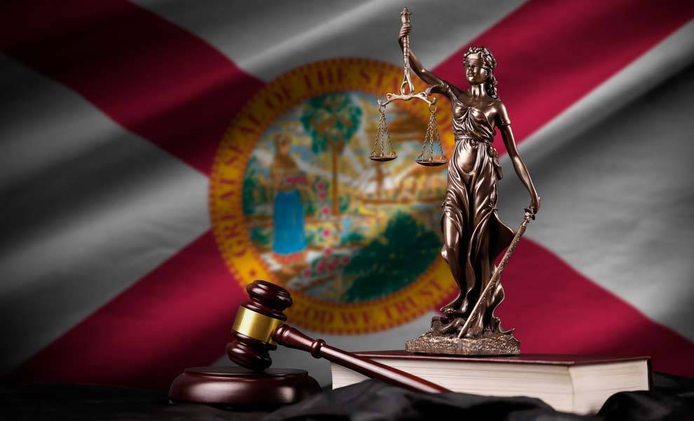 Image of the Florida Court of Appeals building, showcasing its architectural design and surrounding landscape.