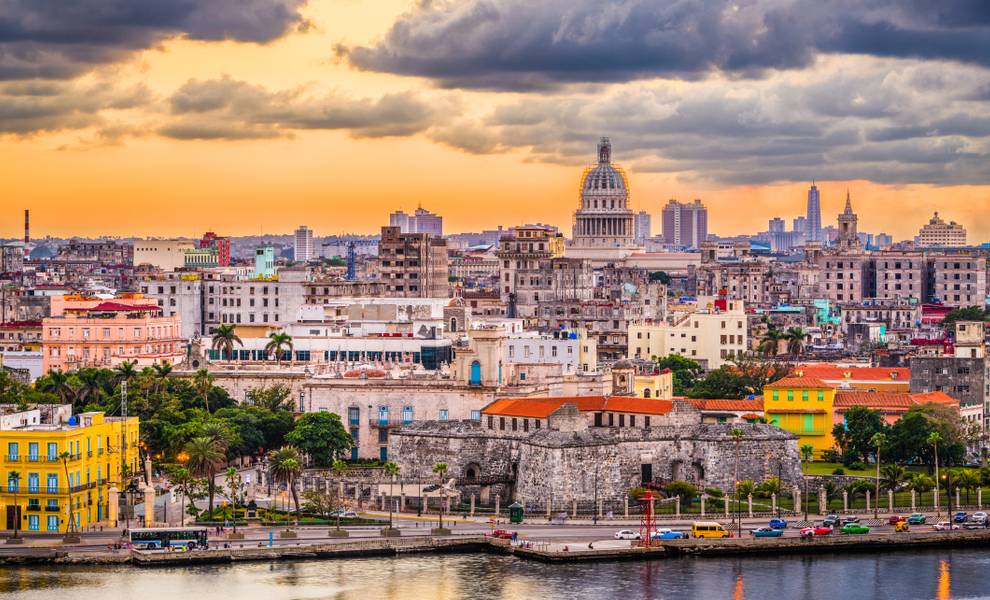 A stunning sunset over Havana, Cuba.