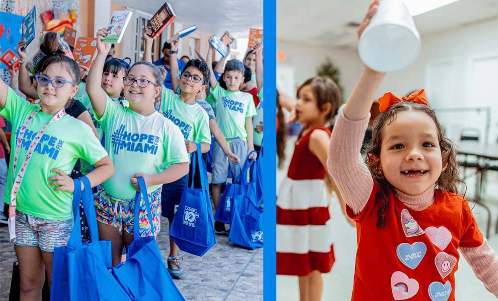 Niños asisten a Kidz2Success en Hope For Miami.