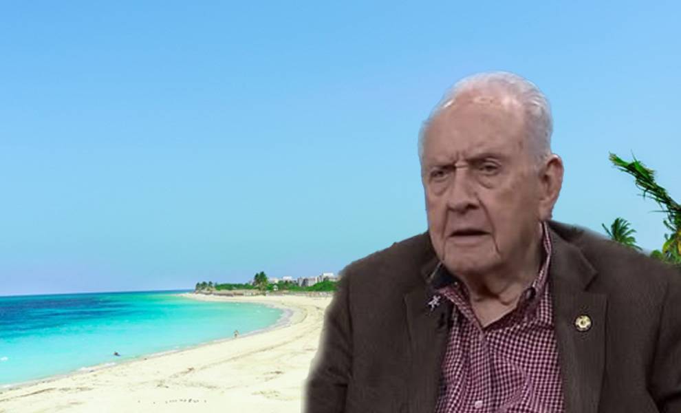 Cuban-American Mario Echevarra with a backdrop of Cayo Coco, Cuba.