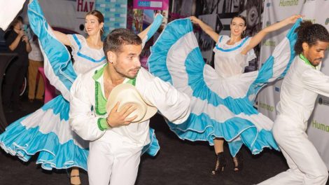 Dancers performing at the Guayabera Day celebration.