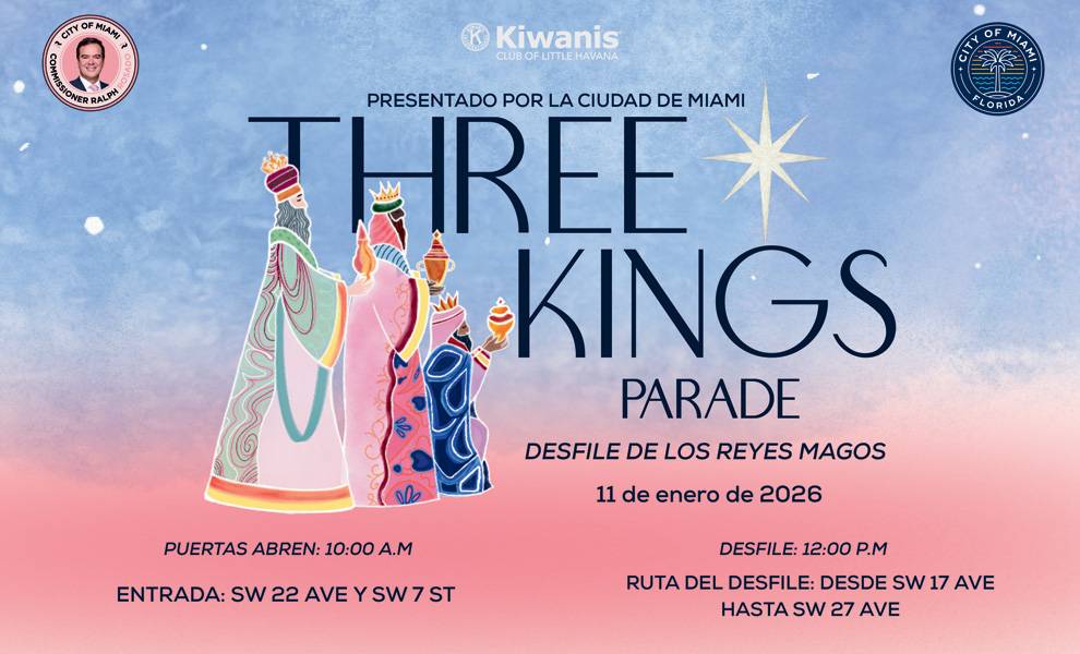 Spanish advertisement for the Three Kings Parade on January 11, 2026.