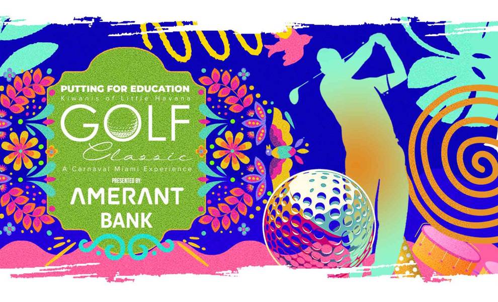 Carnaval Miami 2026 Golf Tournament advertisement.